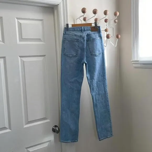 Aritzia - Denim Forum - Arlo High Rise Straight Denim Jeans - Blue - 26x30 - Picture 5 of 14